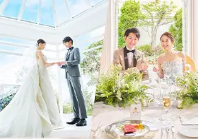 セントアクアチャペル（家族挙式）のチャペルフォト+6名会食プラン
